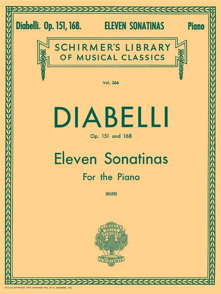 Schirmer - Diabelli - 11 SONATINAS, OP. 151 AND 168